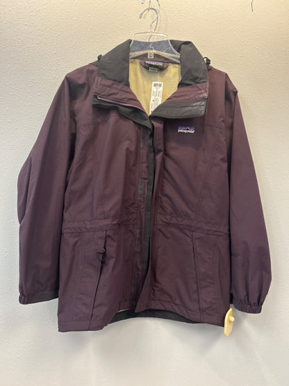 Patagonia S Purple Nylon full zip hooded jacket w/ logo