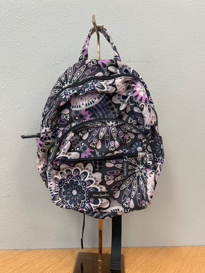 Vera Bradley  Purple /gray nylon floral mini backpack NWOT