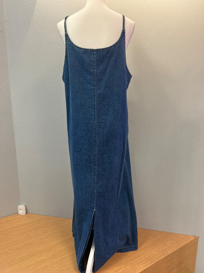 Gap L Mid Wash spag strap chambray straight