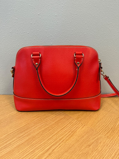 Kate Spade  Red Medium Leather Satchel w/ crossbody strap