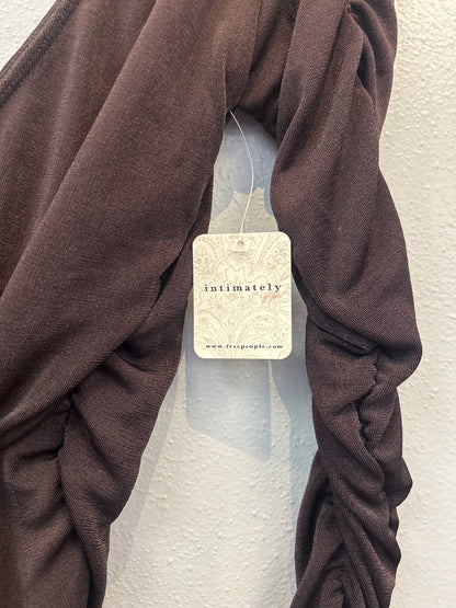 Free People S Black NWT Deep v body suit