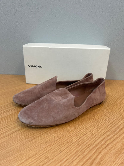 vince 8.5 Pink suede round toe slip on shoe W/ BOX