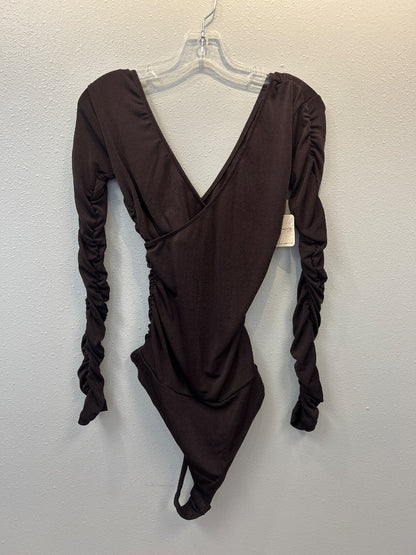 Free People S Black NWT Deep v body suit