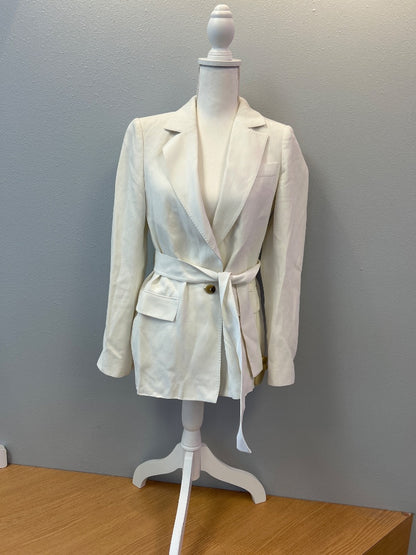 Reiss S Cream bttn belted
