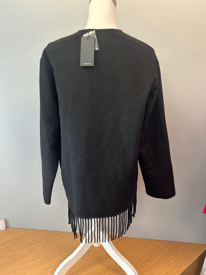 Rails M Black NWT No Collar fringe bttm