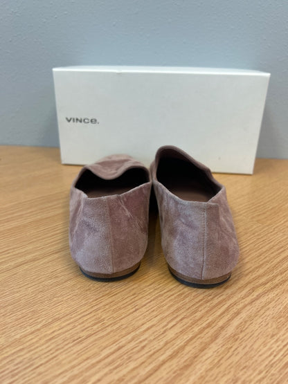 vince 8.5 Pink suede round toe slip on shoe W/ BOX