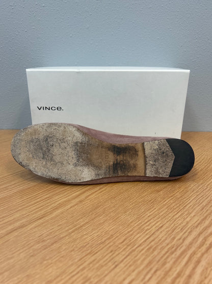 vince 8.5 Pink suede round toe slip on shoe W/ BOX