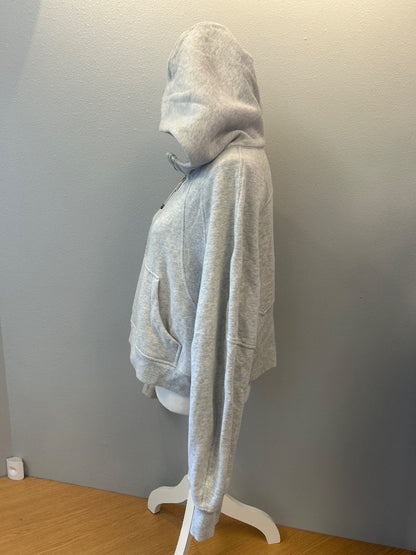 Lululemon M/L Grey Cropped 1/2 zip hoodie