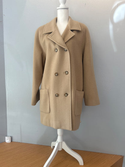 Cassini L Tan WOOL Double Breasted