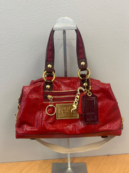 Coach  Red Poppy Patent Sachel