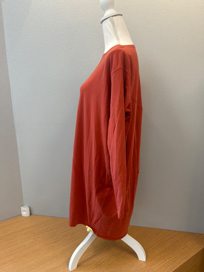 Lululemon 6/M Orange LS scoop neck midi w/ pockets