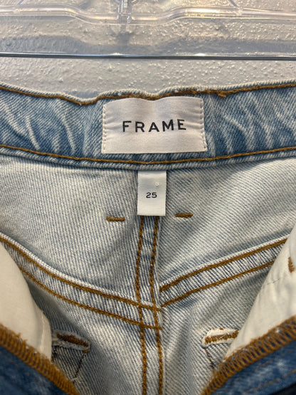 Frame 0 Light Wash Hi rise wide leg