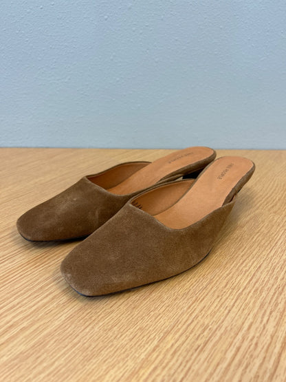 Free People 8.5 Brown Suede Heeled Mule