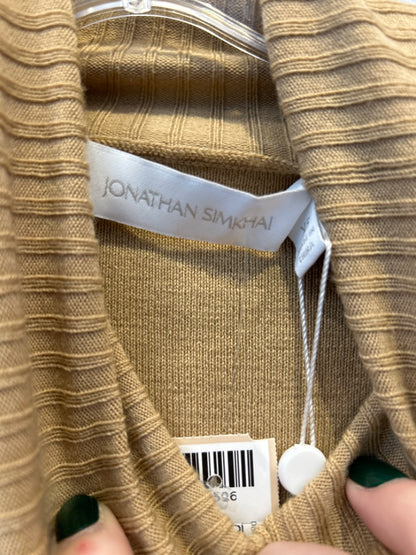 Jonathan Simkhai XS Tan NWT LS turtleneck w/wrap belt