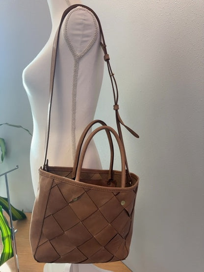 Nisolo  Brown Leather Woven Tote AS IS