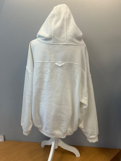 fp movement L White classic hoodie w/ red/blue logo