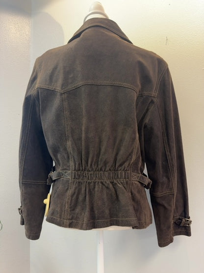 Country Club L Brown Leather Biker
