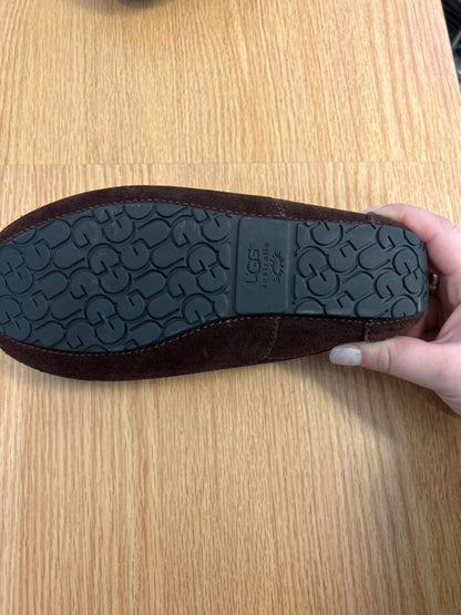 UGG 4 Brown KIDS slilp on fur lined mocassins