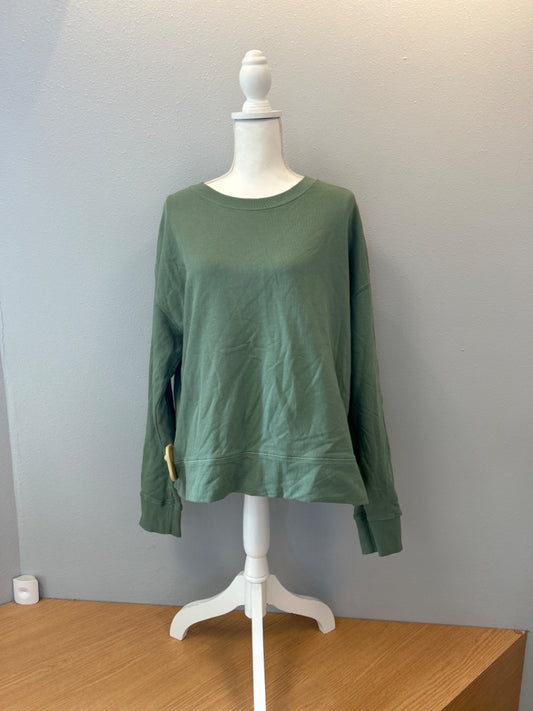 Perfect White Tee L Green Basic U-neck