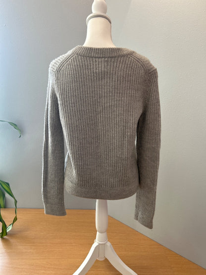 AYR M Grey Merino blend Ribbed crewneck