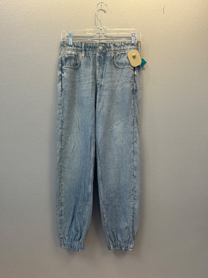 Rag & Bone S Light Wash slip on "jean" jogger w/ printed denim