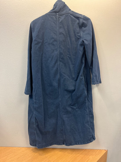 Waven L Blue Denim open frnt trench