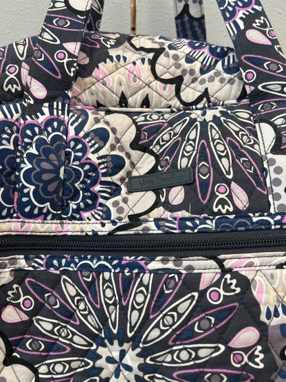 Vera Bradley  Purple /gray quilted cotton weekender bag NWT