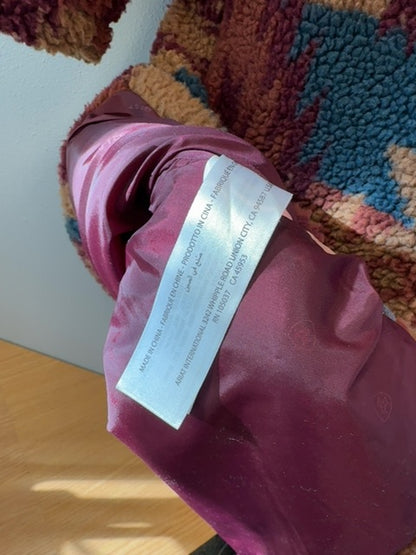 Ariat L Red/Brown Long Wetern Teddy