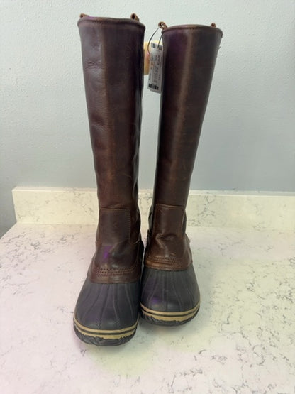 Sorel 10.5 Brown Leather EQUESTRIAN riding tall winter boot