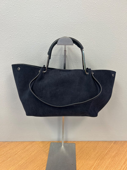 House of Harlow 1960  Blue faux suede lrg. slouchy shoulder w/ fringe detail