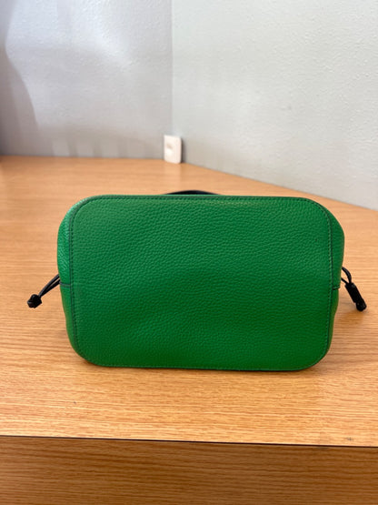 Kate Spade  Blue /green striped bucket bag w/ handle