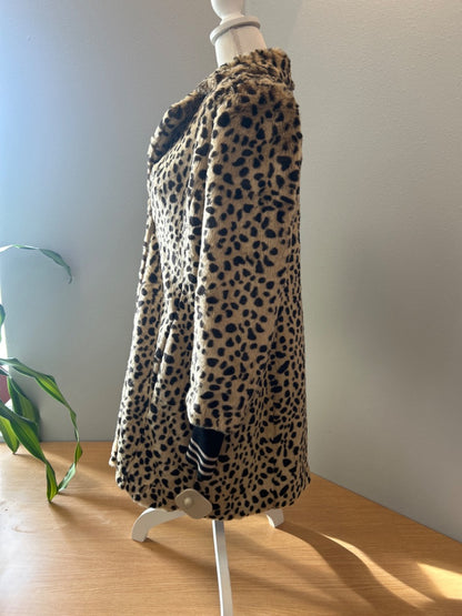 Cabi M Leopard Fuzzy 3 bttn ribbed cuffs