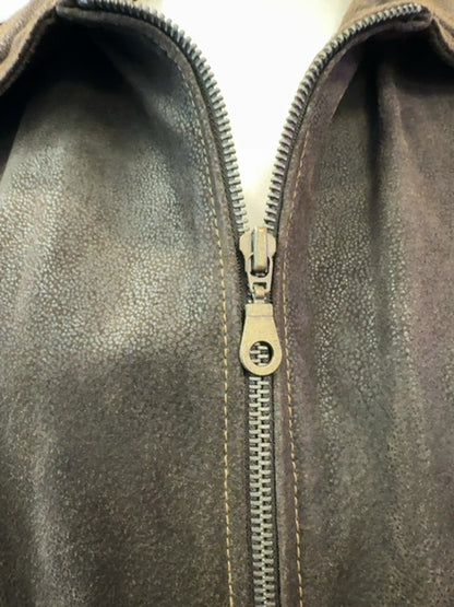 Country Club L Brown Leather Biker