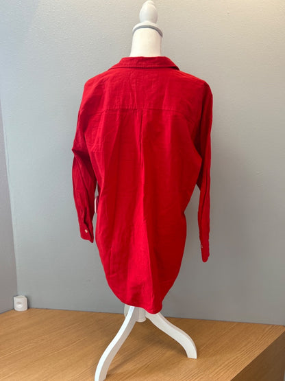 Maeve S Red Cotton/Linen bttnup