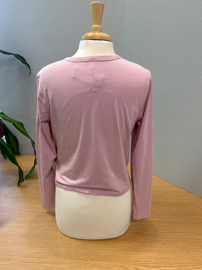 Lululemon M Pink LS ucut top plain