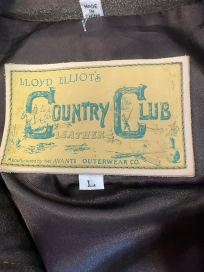 Country Club L Brown Leather Biker