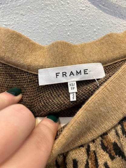 Frame XS Leopard Off shoulder Leopard LS ruffle
