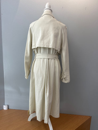 Crescent M/L Cream Denim Trench