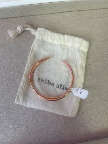 Tribe Alive Rose Gold Two-Twist Slip On Cuff