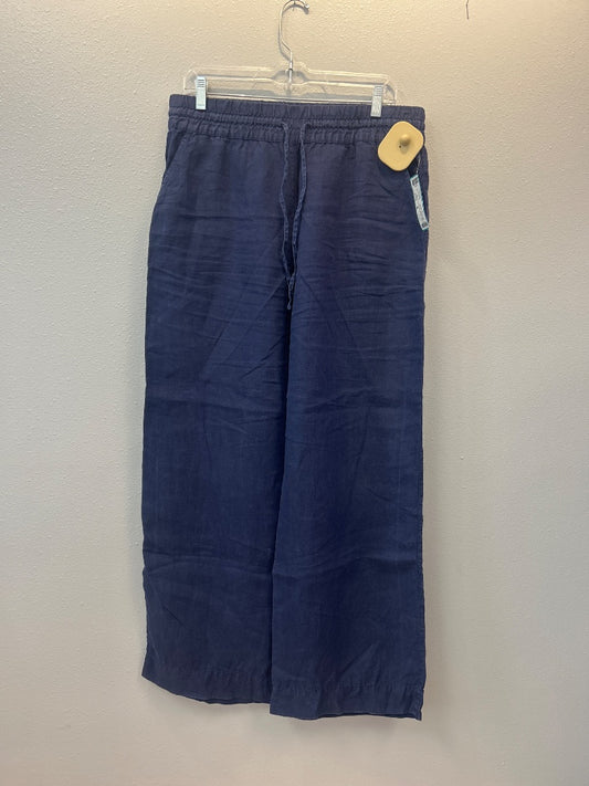 Tommy Bahama M Blue pull on wide leg LINEN