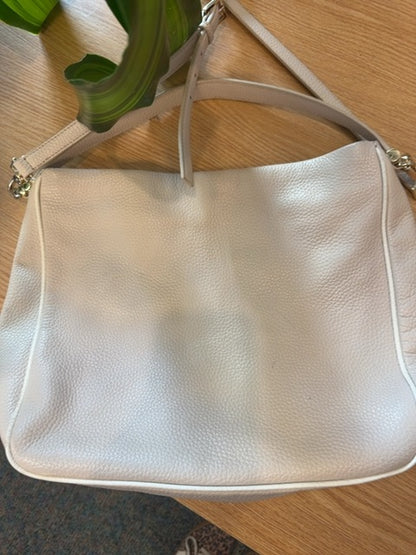 Kate Spade  White Pebble leather large purse w/ crossbody strap