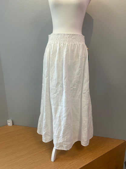 Chico's 2.5 Chico's/14 White LINEN Pull on midi