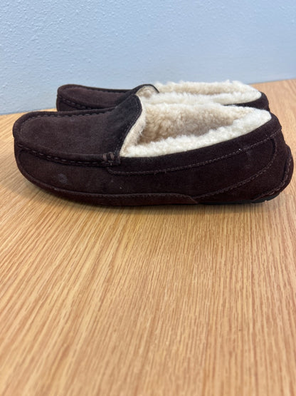 UGG 4 Brown KIDS slilp on fur lined mocassins