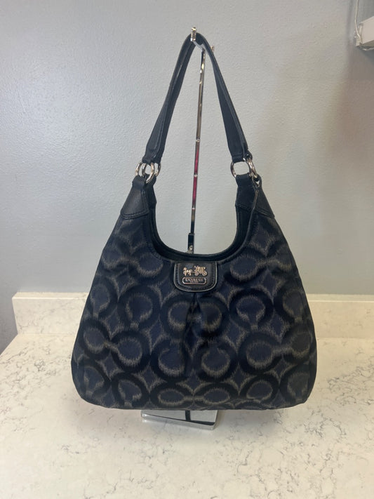 Coach  Blue 2 handle mulitple zip CC bag