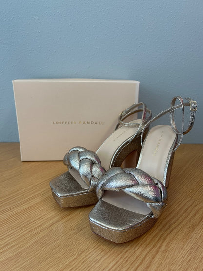 Loeffler Randall 9 Gold Fae Braided strap platform