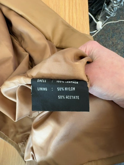 JLC New York L Brown 100% leather LS single button