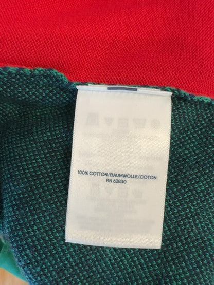 Lands End XS Blue/Green/Red Plaid open front