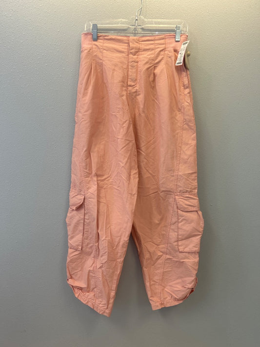 fp movement S Pink baggy cargo pants w/ bttn fly/pockets