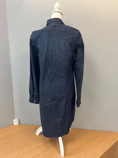 Duluth Trading  Blue Denim LS button up dress NWT