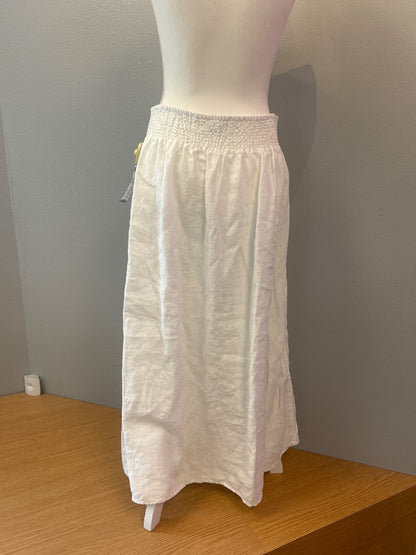 Chico's 2.5 Chico's/14 White LINEN Pull on midi